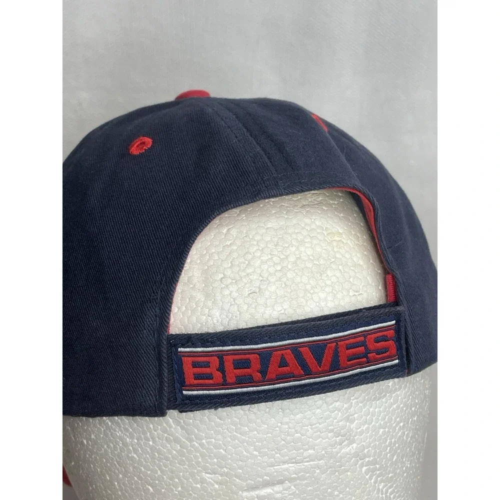 VTG Atlanta Braves Youth Cap Twins Enterprise Blue Red Adjustable Strapback Hat